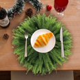 thumbnail image 3 of Faux Cedar Placemats, Cedar Greenery Placemats Round, Round Christmas Placemats, Christmas Place Mats,Holiday Placemats, Thanksgiving Placemats, Table Decoration, 3 of 4