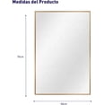 thumbnail image 3 of Espejo Rectangular de Pared Bluelander con Marco de Aluminio, Dorado, 3 of 5