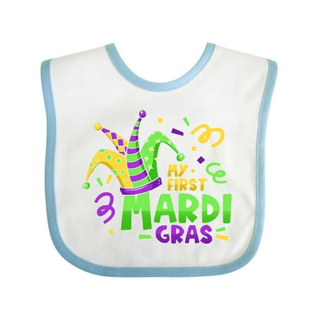 

Inktastic My First Mardi Gras-Jester Hat Gift Baby Boy or Baby Girl Bib