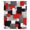 Red, Black, variant on Red Black Geometric Sheer Curtains 72 Inches Long, Modern Abstract Art Block Light Filering Curtains, Breathable Simi Curtain Privacy Drapes for Living Room Bedroom Lightweight Window Treatment