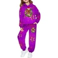 thumbnail image 4 of Christmas Boys Themed Print Hoodie and Jogger Pants Outfit 2 Piece Warm Loungewear for Holiday Toddler and Youth, 4 of 7