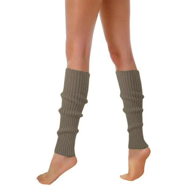 Calentadores de neón para mujer de los años 80 y 90 - Lana tejida, talla única (41-42 cm), accesorio retro/fitness/fiesta
