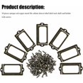 thumbnail image 2 of Dinheiro 30 Piezas Portaetiquetas de Metal para Muebles, Cajones, Armarios, Tarjetas, Placas de Nombre, Marcos con Tornillos para Escritorio, Librería, Estante, Bronce, M 70 x 33 mm, 2 of 5