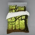 thumbnail image 2 of Ambesonne Forest Bedding Set 3 Pcs, Woodland Natural Beauty, Twin, Green Brown, 2 of 3