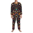 thumbnail image 4 of Bingfone Men'S Pajama Set 2 Piece Loungewear Pjs, Long Sleeve With Pajama Pants-Colorful Mexican2, 4 of 9