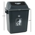 thumbnail image 2 of Uumitty Kitchen Trash Can 6 Gallon with Swing Lid, Plastic Tall Garbage Can Outdoor and Indoor, Swing-Top Recycle Bin Waste Basket (4-Pack, Grey), 2 of 6