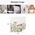 thumbnail image 5 of Cloth Napkins Set of 6 - 20x20 Inches, Spring Floral Washable Reusable Table Napkins, Yellow Flowers Pastoral Botanical Watercolor Soft & Absortbent Dining Napkin for Party Wedding Hotel Restaurant, 5 of 8