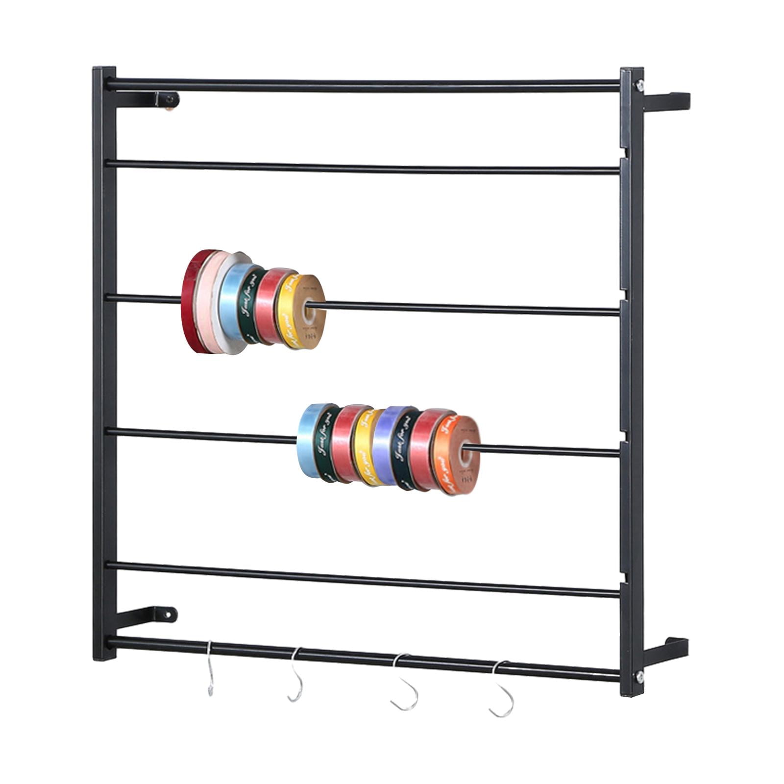Ribbons Roll Storage Ribbon Rack for Hanging Scarf Towel Holiday Vinyl Rolls black 67cmx67cm