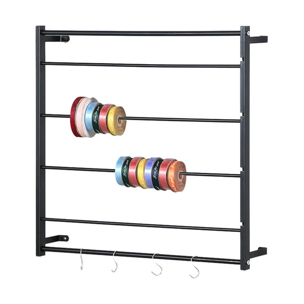 Ribbons Roll Storage Yarn Storage Wire Spool Rack for Shelf Rings Craft  Gift black 67cmx67cm 