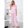 thumbnail image 4 of Conjunto de pijama Umeyda Satin para niñas de manga corta y pantalones, 4 of 7