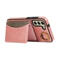 thumbnail image 2 of for Samsung Galaxy S22 Plus Wallet Case with Card Slots, Hand Wrist Strap Rotate Ring Design, Finger Grip Ring PU Leather Magnetic Button Shockproof Purse Phone Cover for Galaxy S22 Plus, Pink, 2 of 7