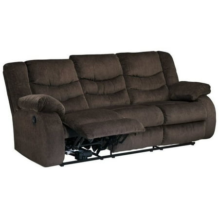 reclining ashley sofa fabric cocoa garek