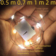thumbnail image 4 of Lámpara de alambre de cobre LED cadena ramo ambiente decorativo barra de luz de colores pequeña cadena de luces línea de luz de puesto, 4 of 6