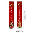 thumbnail image 3 of Merry Christmas Banner Red Happy Holidays Christmas Porch Sign Front Door Hanging Decorations for Christmas Home Wall Indoor Outdoor, 3 of 6