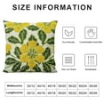 thumbnail image 5 of Nawypu  Flower Farmhouse Decorative Throw Pillow Cover Cottage Floral Green Leaves Pattern, Canvas Cushion Case for Sofa Couch Bed Living Room(Yellow Flowers), 5 of 5