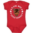 thumbnail image 3 of Inktastic A Girl Who Loves Horses Boys or Girls Baby Bodysuit, 3 of 5