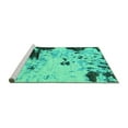thumbnail image 2 of Ahgly Company Machine Washable Indoor Rectangle Abstract Turquoise Blue Modern Area Rugs, 7' x 10', 2 of 4