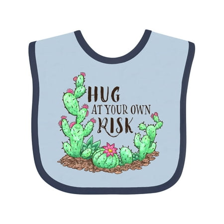 

Inktastic Hug At Your Own Risk Cacti and Succulents Gift Baby Boy or Baby Girl Bib