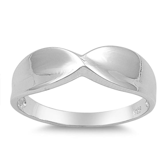High Polish Bow Twist Plain Ring .925 Sterling Silver Band Jewelry Female Male Unisex Size 11