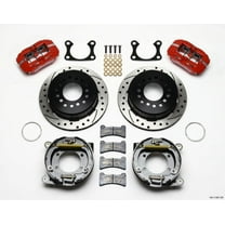 Wilwood Dynapro Low-Profile 11.00in P-Brake Kit Drill-Red Big Ford 2.36in Offset