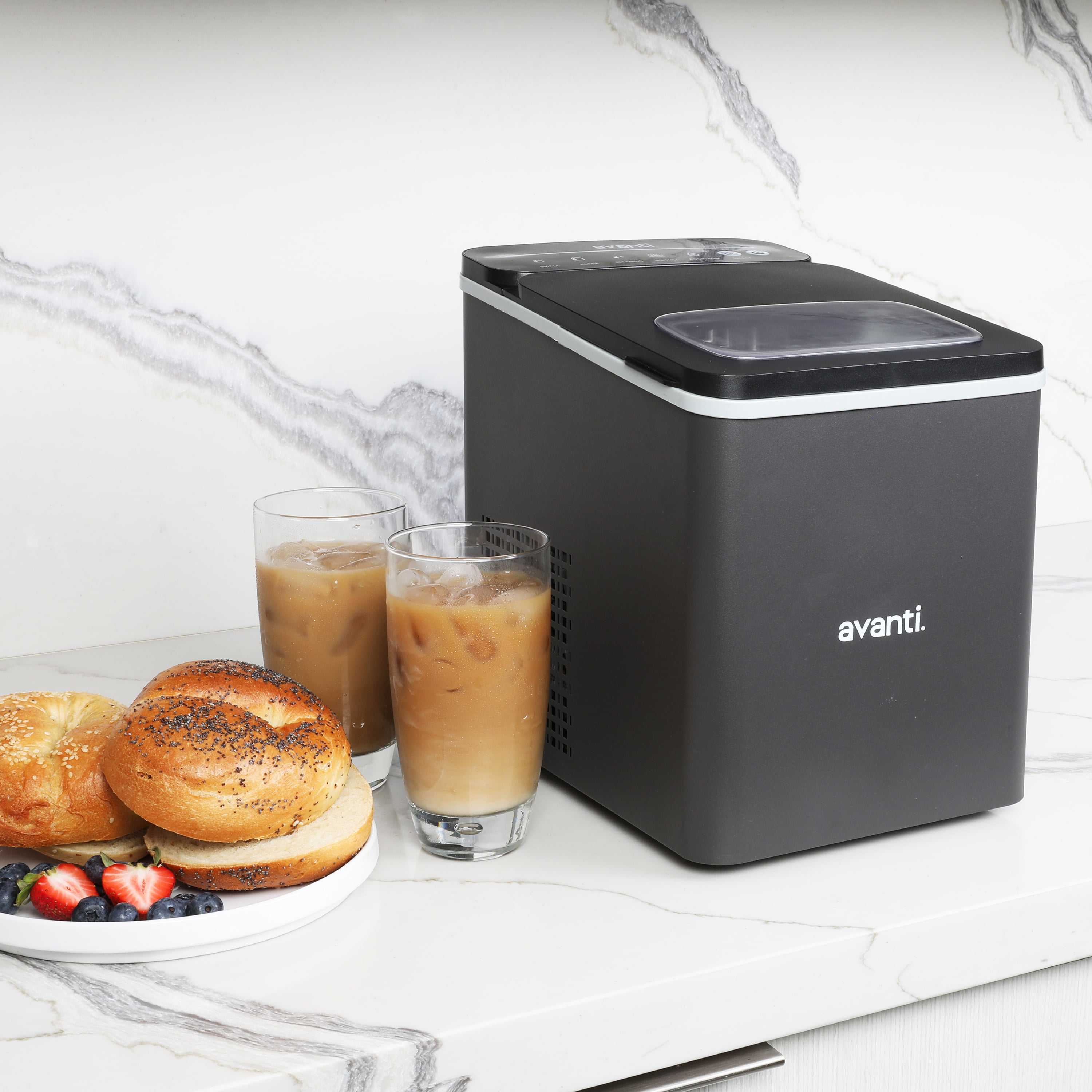 Avanti 26 lb Bullet Ice Maker, Black Stainless Steel