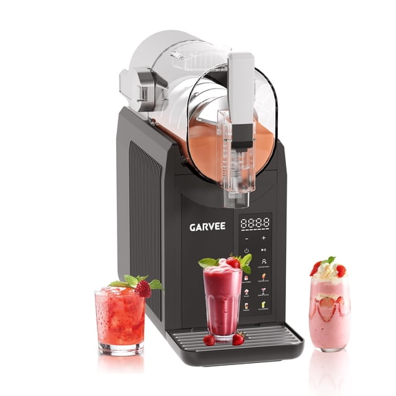6-in-1 Commercial Slushie and Frozen Drink Machine 2L Stainless Steel Countertop Margarita Maker with Auto-Clean LED Display for Slush Ice Cream Cocktails Milkshakes Smoothies