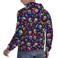 thumbnail image 6 of Kdxio rainbow color Skull mushroom Print Mens Casual Hooded Collar Drawstring Hoodies Pullover Sweatshirts Casual Long Sleeve Shirts-XX-Large, 6 of 7