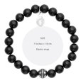 thumbnail image 4 of Mystigrey Black Agate Bead Stainless Steel Bracelet Rio Small For Men and Women, 4 of 5