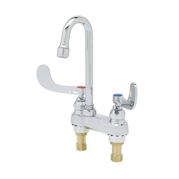 T&S Brass B-0892-VF05 0.5 GPM VR Deck Mount Spray Device Faucet with Swivel & 4 in. Handle Rigid Gooseneck