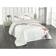 thumbnail image 2 of Ambesonne Music Quilted Coverlet 3 Pcs, Colorful Notes Butterfly, Queen Size, Multicolor, 2 of 4