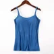 thumbnail image 3 of Camiseta sin mangas con sujetador informal suave y acolchado para mujer, camiseta sin mangas con tirantes finos, camisola para mujer con sujetador incorporado, Tops transpirables de verano, 3 of 5