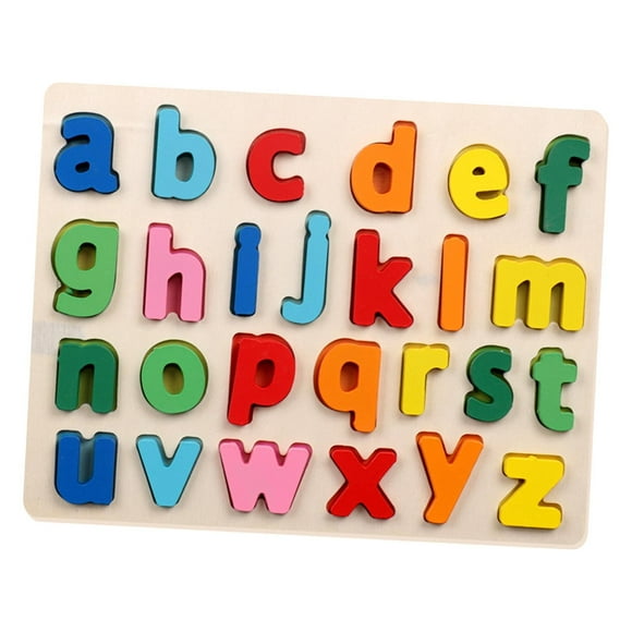 Tablero de madera para emparejar, juego educativo temprano, juguetes de aprendizaje, regalos, viajes para niños Letra minúscula