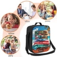 thumbnail image 5 of Rateoe Tropical Vacation Essentials Lunch Bag Reusable Lunch Box with Shoulder Straps for Men Women Insulated Portable Lunchbox for adults Suitable for School Work Picnic, 5 of 7