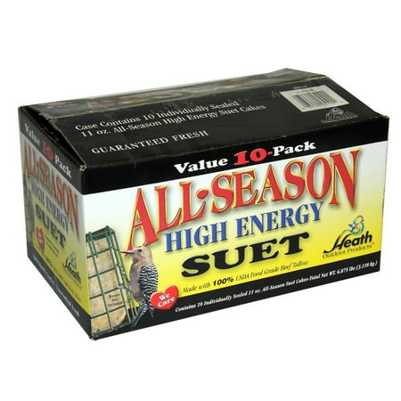 - Heath™ DD4-10 All Season High Energy Suet Cake, 11.25 Oz, 10-Pack