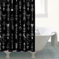thumbnail image 5 of Extra Long Boho Shower Curtain 72x84 Inches - Vintage Floral & Tropical Leaves Pattern, Waterproof Bohemian Bathroom Decor with 12 Hooks, Tribal Rustic Style, 5 of 5