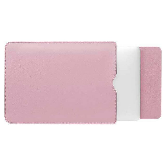 Universal Laptop Storage Bag Sleeve Case Dust-proof Notebook Anti-lost Protector Cover Mouse Mat Guard for Office Travel Pink 15inch