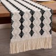 thumbnail image 1 of Braided Table Runner Cotton Linen Table Runners with Tassel Long Cream Table Runner Macrame Table Runners for Rustic Home Dining Table Cover30*180cm, 1 of 5