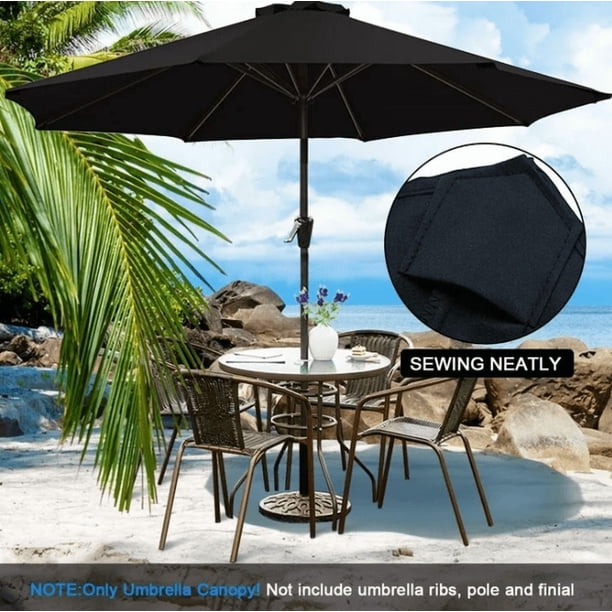 black patio umbrella sunbrella fabric Midtown Umbrellas - The Lean 9 Ft with Fade-Resistant Fabric, Auto-Tilt Aluminum Frame and 8 Reinforced Ribs for Deck, Pool & Garden weather canopy to transform your porch The LED Swilt - Sunbrella