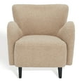 thumbnail image 2 of SAFAVIEH Couture Rayanne Modern Faux Lamb Wool Solid Accent Chair, Light Brown, 2 of 13