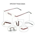 thumbnail image 4 of EYE ZOOM 2 Pack Compact Metal Rimless Reading Glasses with Light Slim Wine Red and Silver Case for Men and Women, +1.25, 4 of 6