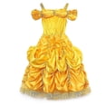 thumbnail image 2 of Vestido de princesa Bella para niñas, vestidos para La Bella y La Bestia, ropa de fiesta para niños, guantes de corona con palo mágico, disfraz para niños, 2 of 4