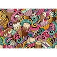 thumbnail image 2 of wall26 - Cartoon Hand-Drawn Ice Cream Doodles Seamless Pattern - Removable Wall Mural | Self-Adhesive Large Wallpaper - 66x96 inches, 2 of 6