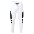 thumbnail image 4 of Outfmvch Long Johns For Men Joggers For Men Men'S Fashion Casual Stitching Leg Multi-Pocket Pants Pants Cargo Pants For Men White L, 4 of 9