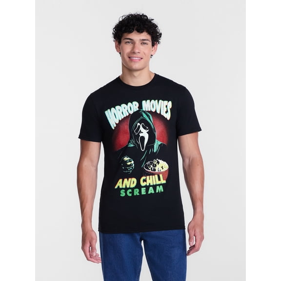 Scream Ghostface Men's and Big Men's Graphic Tee with Short Sleeves, Sizes S-3XL
