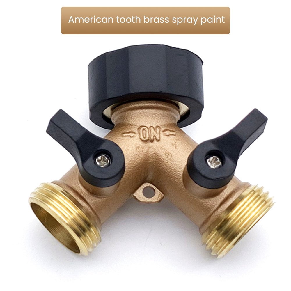 Hose Splitter 2 Way Heavy Duty Garden Hose Splitter Brass Y Valve Hose Connector