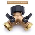 thumbnail image 1 of Hose Splitter 2 Way Heavy Duty Garden Hose Splitter Brass Y Valve Hose Connector, 1 of 2