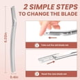 thumbnail image 4 of Dermaplaning Tool for Face - Dermaplane Razor for Women Face with 10 Replaceable Blades - Professional Womens Face Razor Peach Fuzz - Facial Hair Removal for Women & Eyebrow Hair Removal, 4 of 7