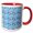 Red/White, variant on 3drose, Colorful Geometric Pattern Background - Abstract Vector Illustration, 11oz Two-tone Yellow Mug