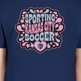 thumbnail image 4 of Girls Youth New Era Navy Sporting Kansas City Bubble Heart T-Shirt, 4 of 4