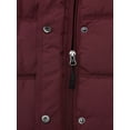 thumbnail image 6 of GGleaf Women's Hooded Warm Winter Coat Plus Size Thicken Puffer Jacket with Removable Hood Burgundy Red 1X, 6 of 6